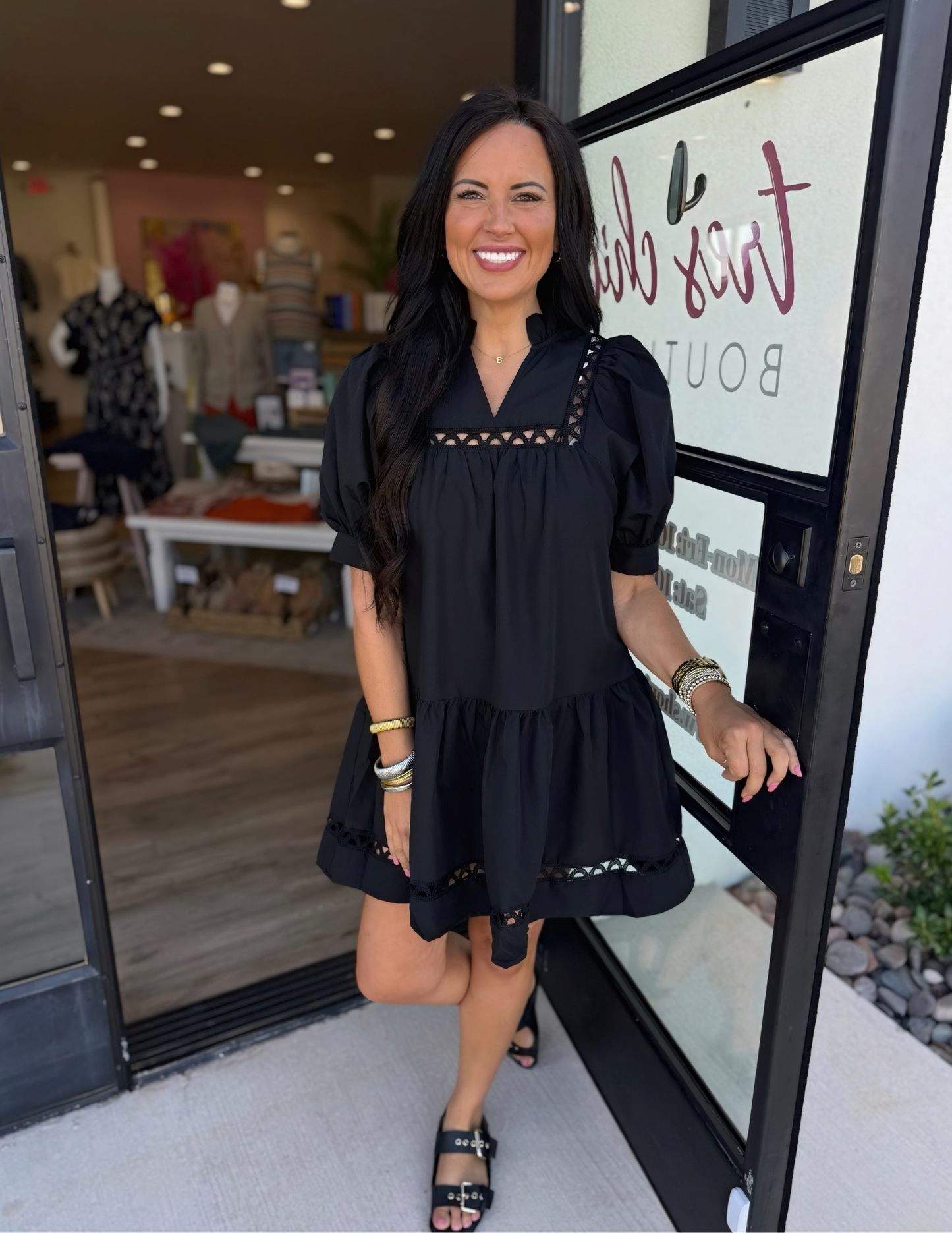 Anna Mini Black Dress