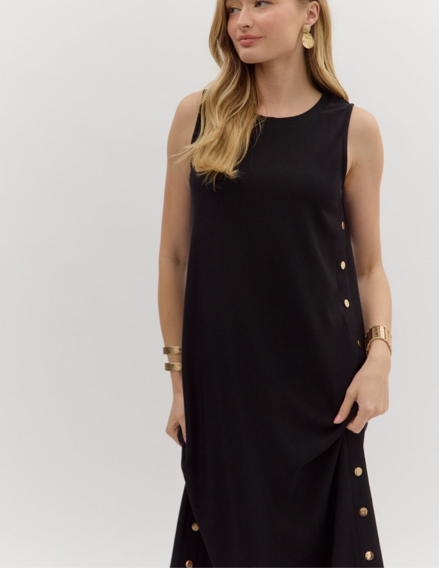 Black Pullover Midi Dress - Tres Chic Boutique
