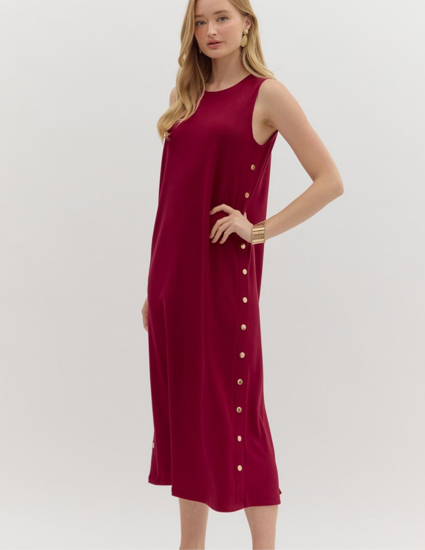 Cherry Pullover Midi Dress - Tres Chic Boutique