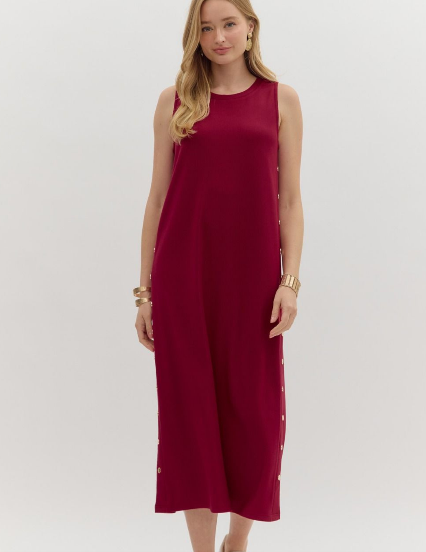 Cherry Pullover Midi Dress - Tres Chic Boutique