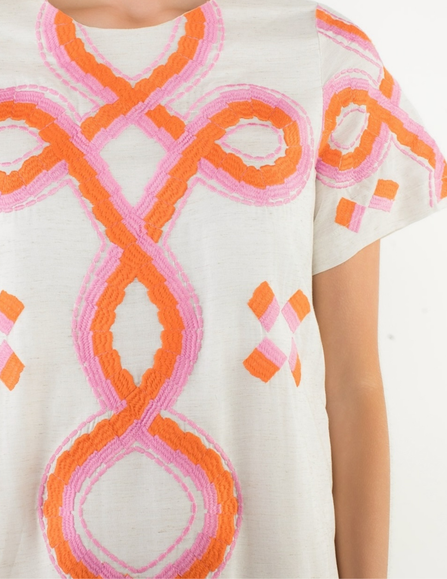 Embroidered Short Sleeve Mini Dress - Tres Chic Boutique