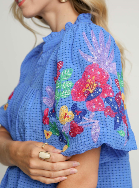 Embroidery Sleeve Dress