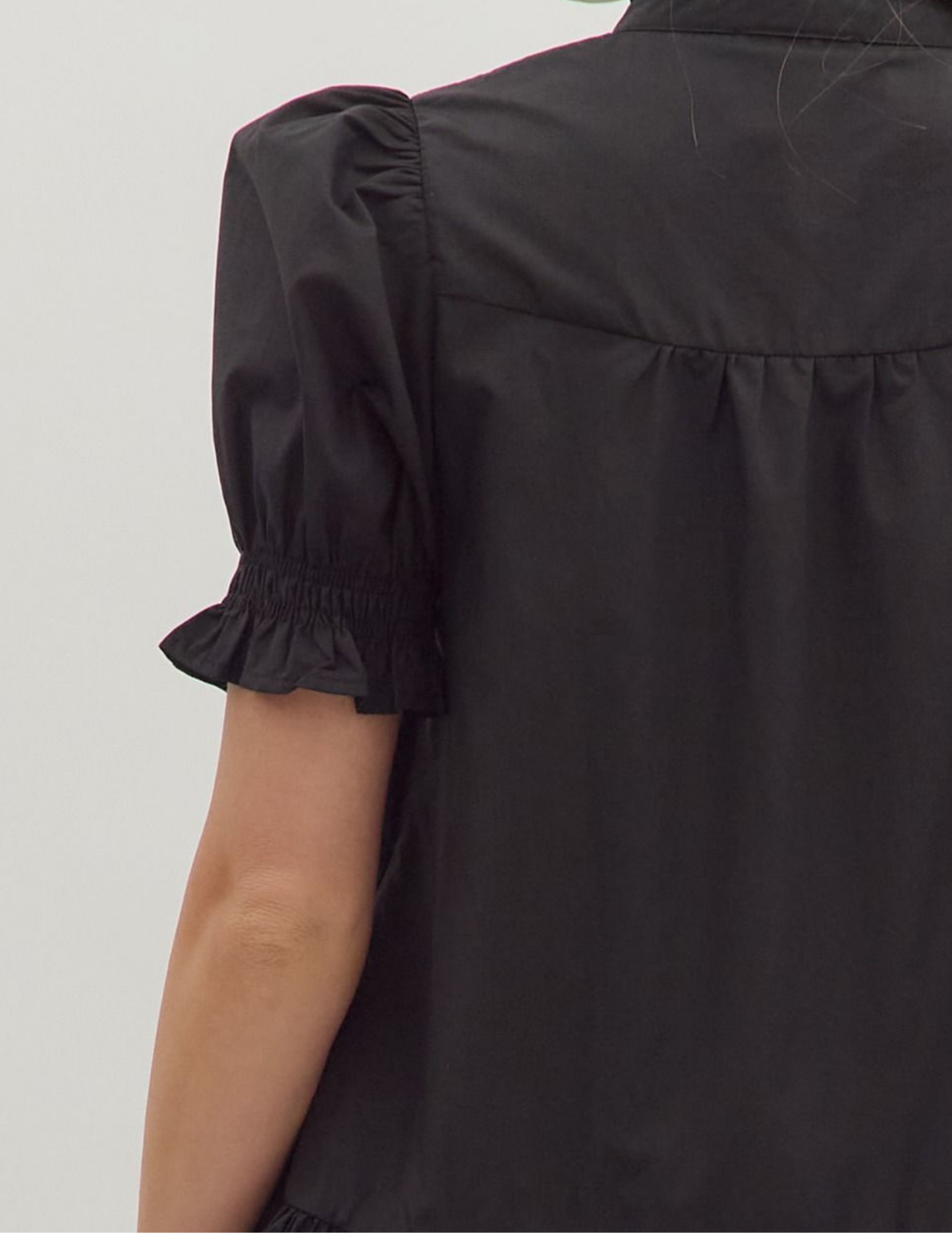 Erin VNeck Mini Dress- Black - Tres Chic Boutique