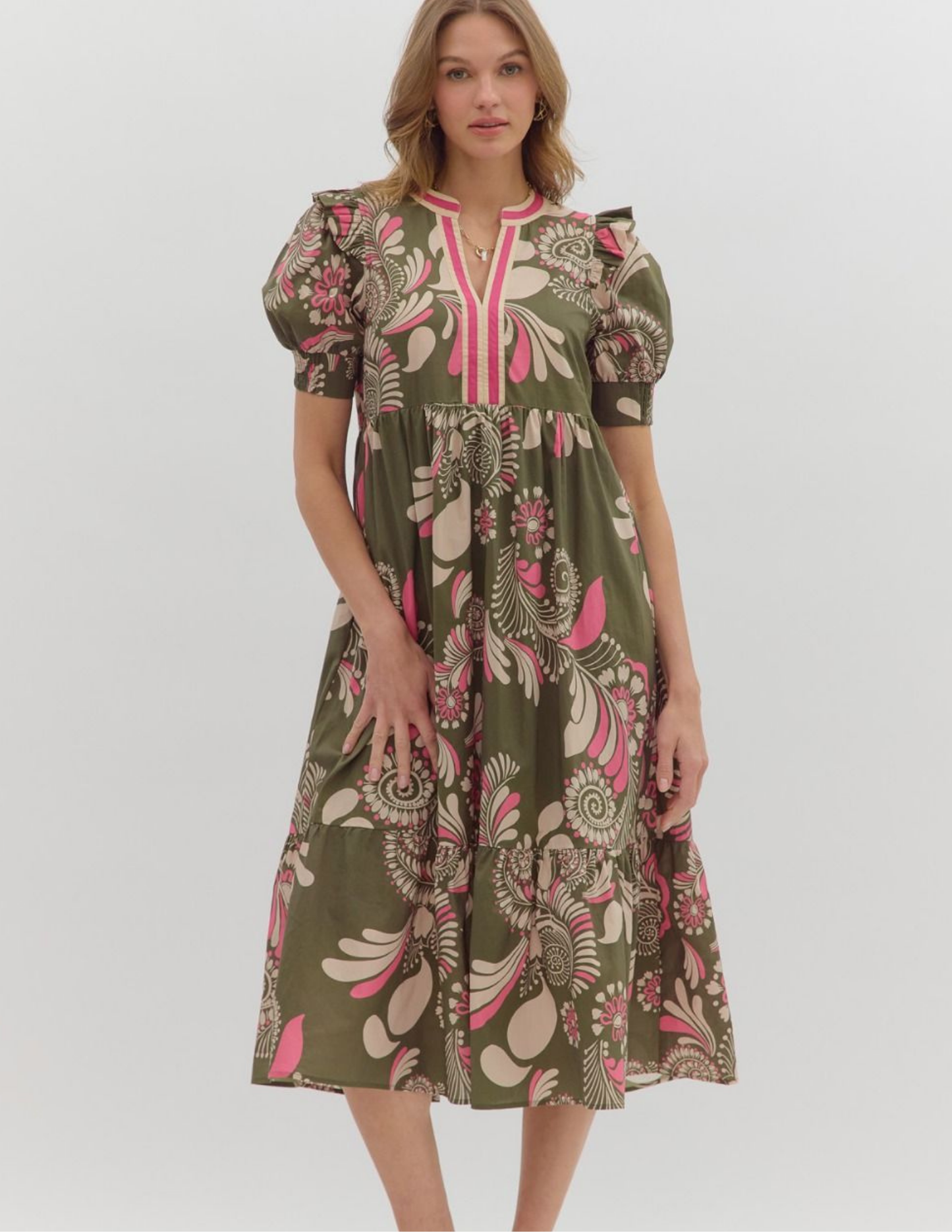 Floral Fall Dress - Tres Chic Boutique