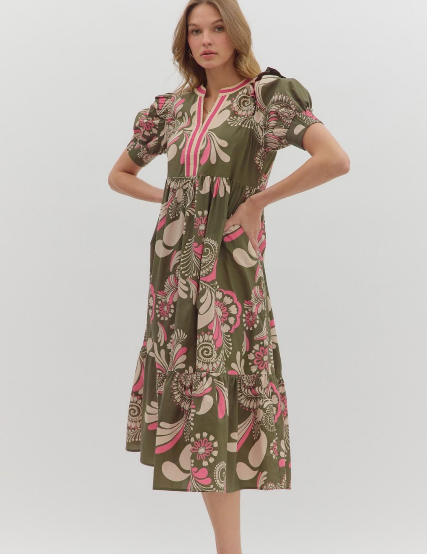 Floral Fall Dress - Tres Chic Boutique