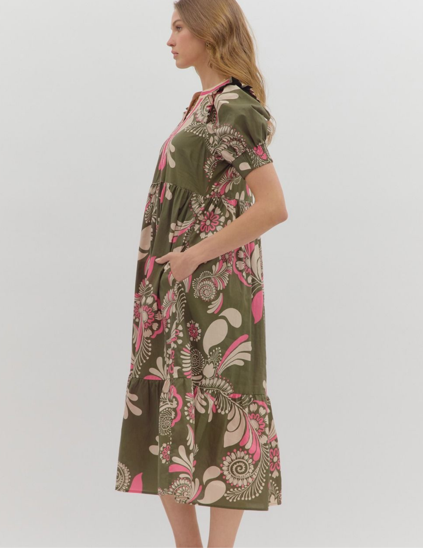 Floral Fall Dress - Tres Chic Boutique