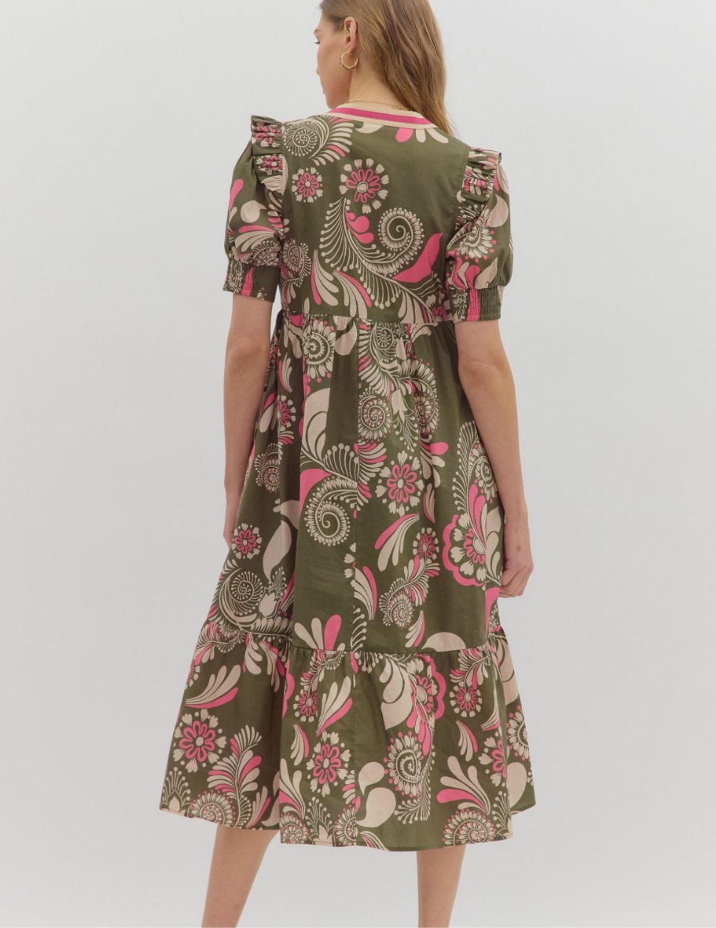 Floral Fall Dress - Tres Chic Boutique