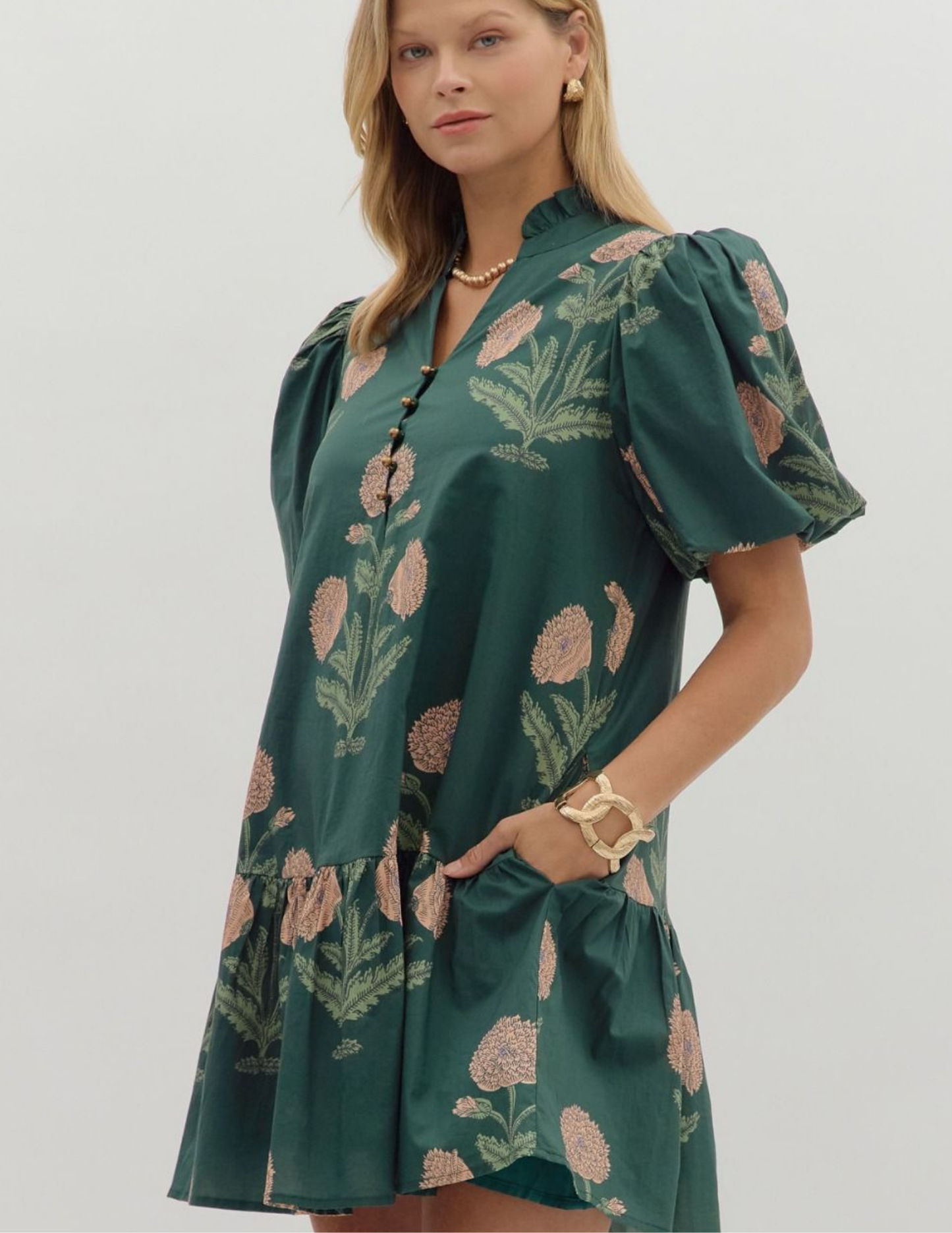 Floral Forest Dress - Tres Chic Boutique
