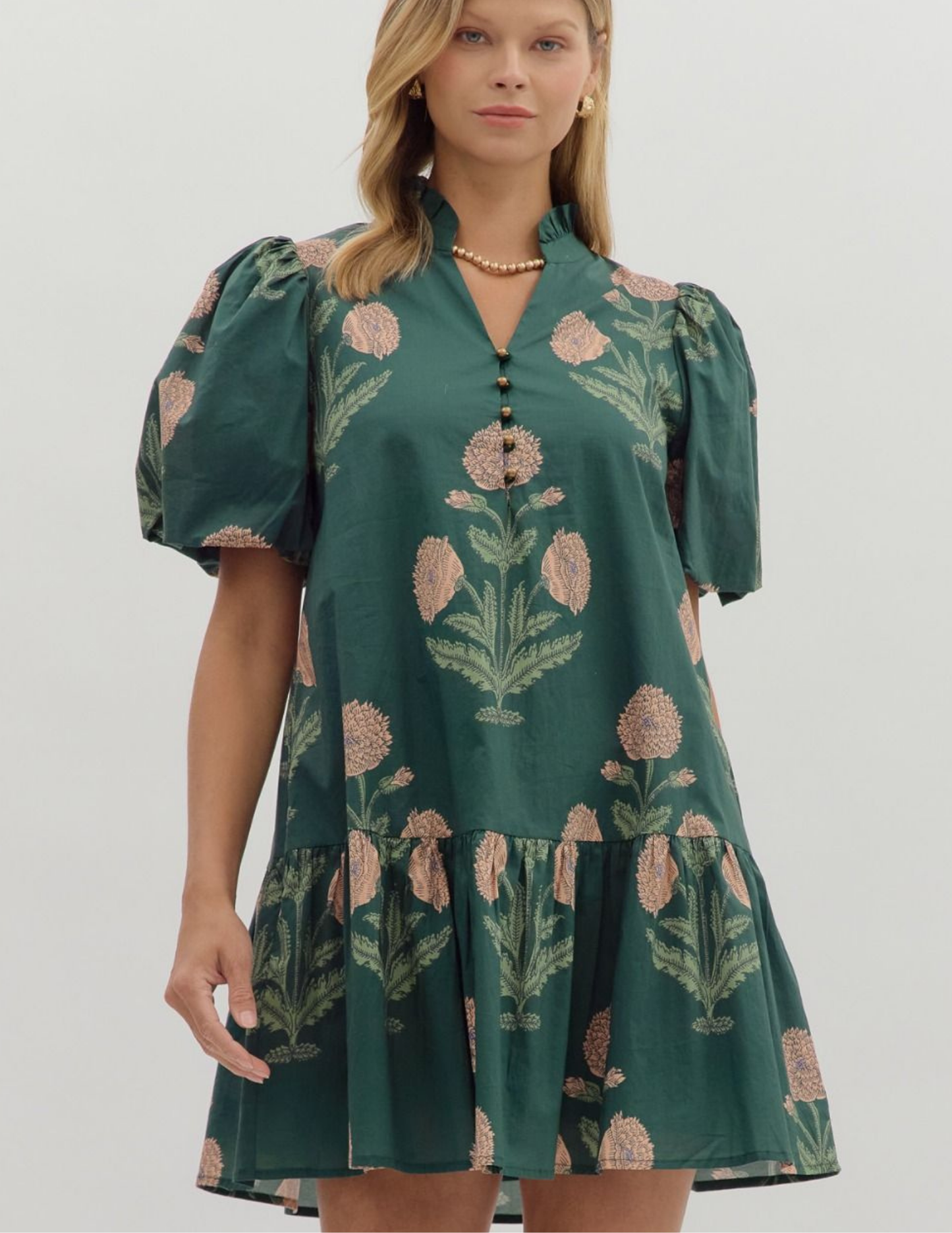 Floral Forest Dress - Tres Chic Boutique