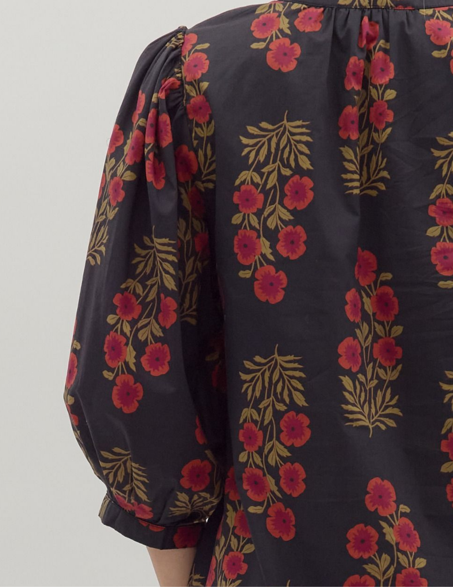 Flourish With Love Floral VNeck Dress- Black - Tres Chic Boutique