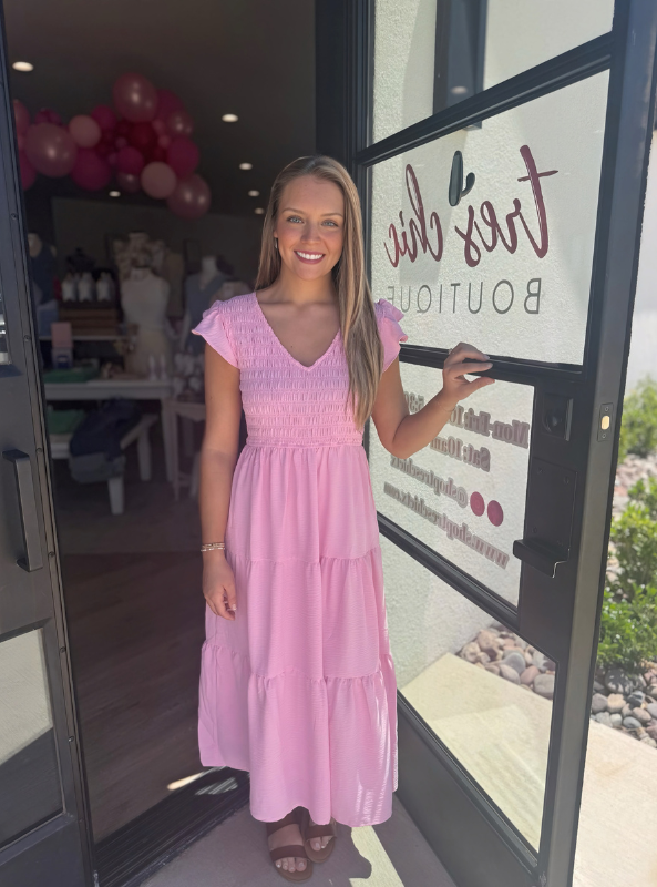 Flutter Sleeve Maxi Dress