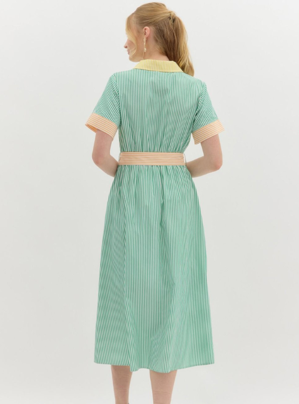 Green Stripe Dress