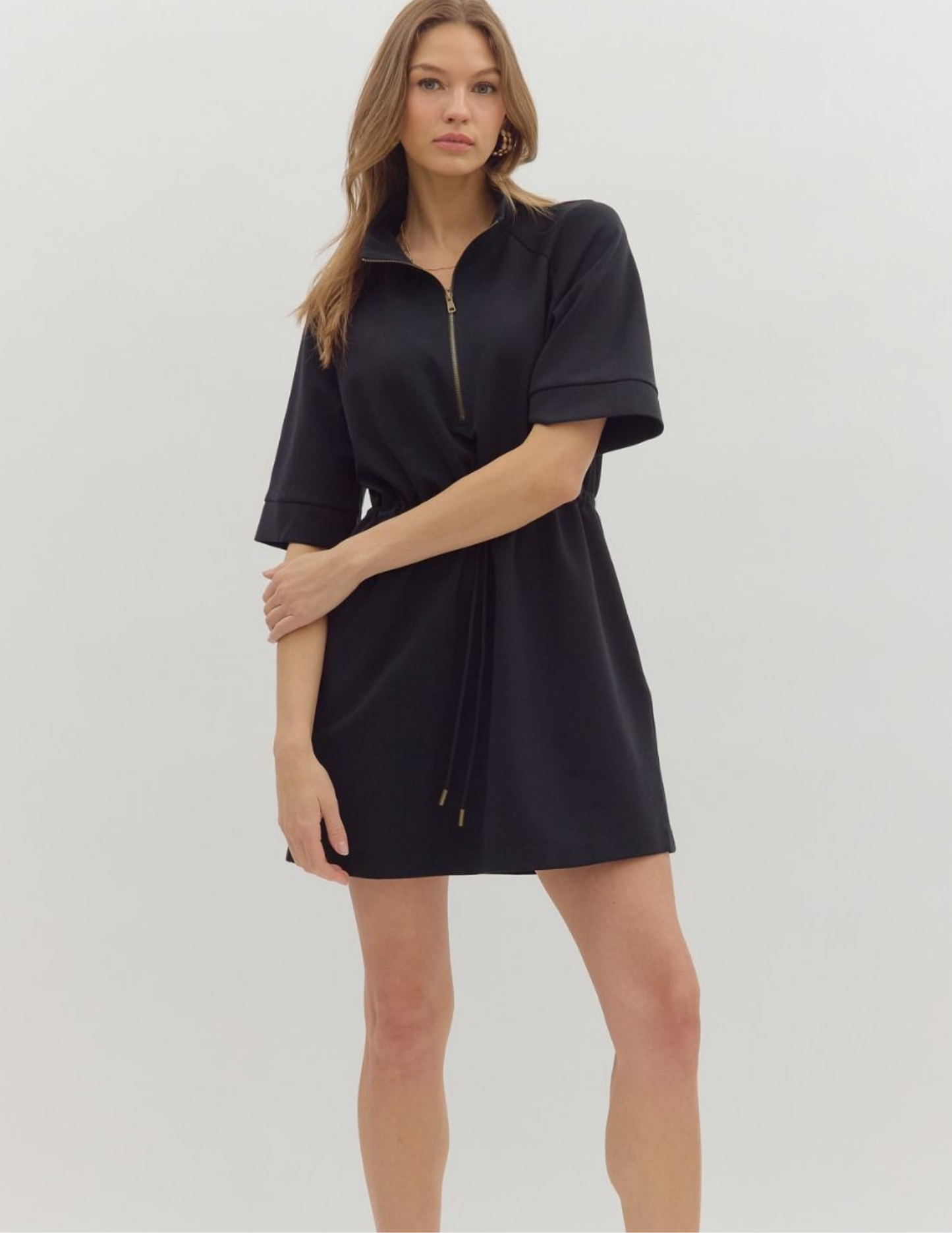 Heather Mini Dress- Black - Tres Chic Boutique