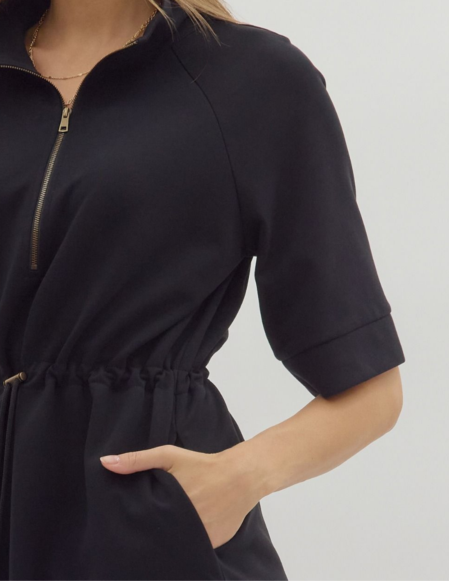 Heather Mini Dress- Black - Tres Chic Boutique