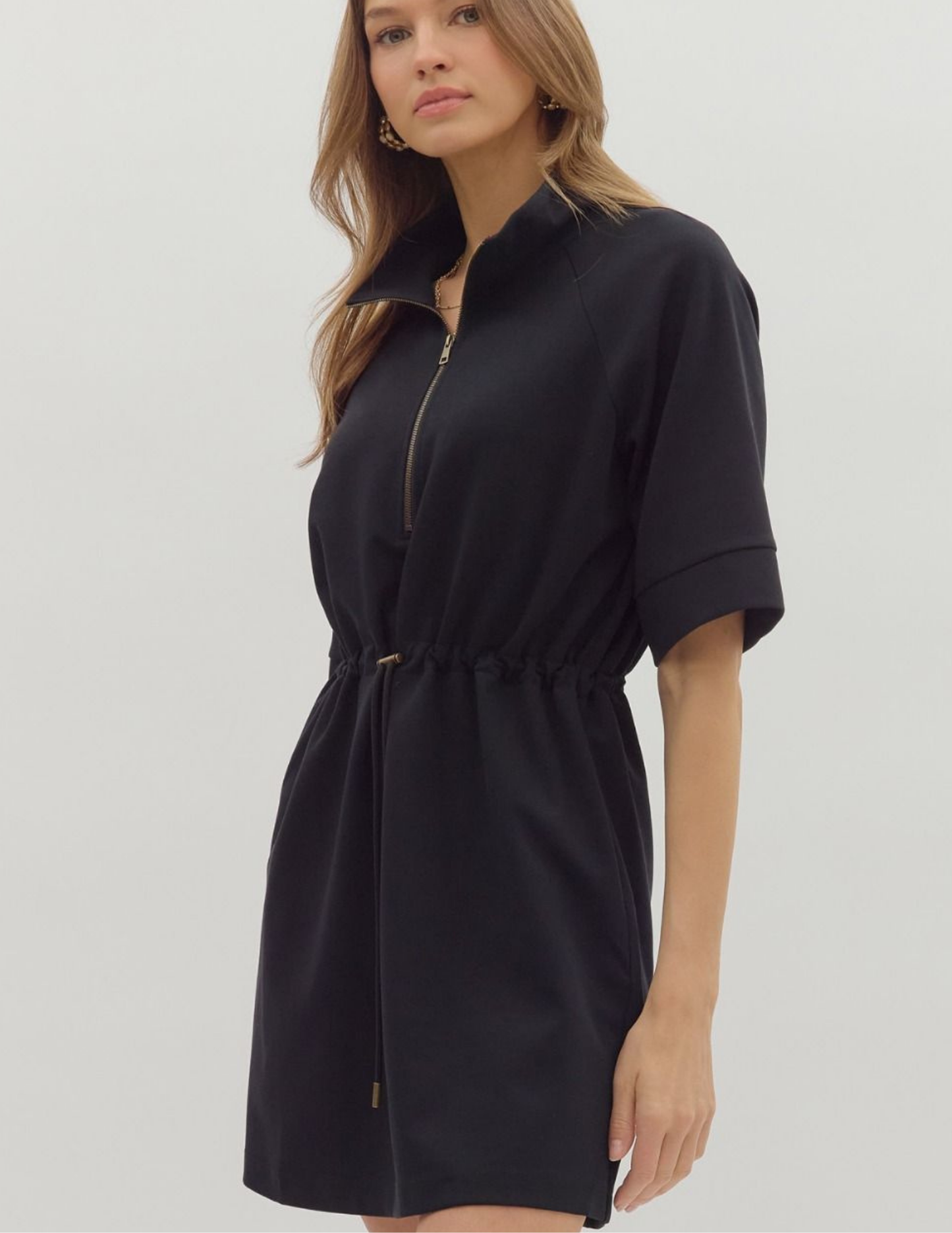 Heather Mini Dress- Black - Tres Chic Boutique