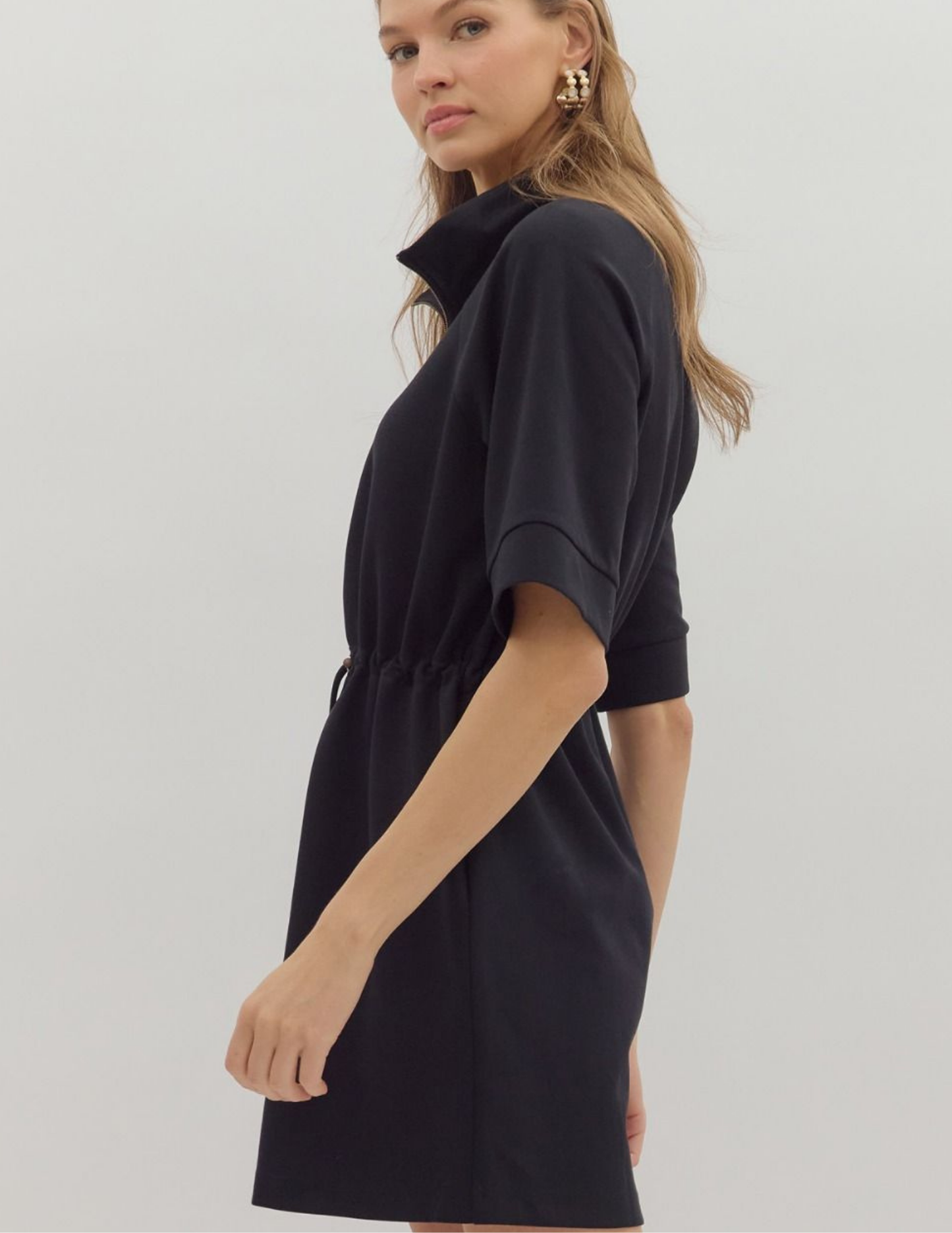Heather Mini Dress- Black - Tres Chic Boutique
