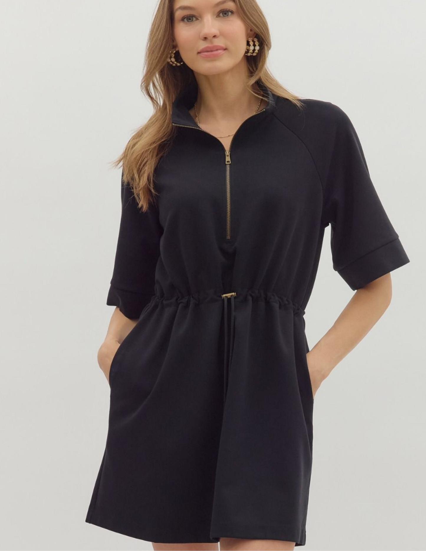 Heather Mini Dress- Black - Tres Chic Boutique