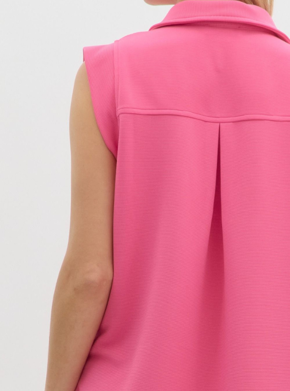 Hot Pink V-Neck Mini Dress - Tres Chic Boutique