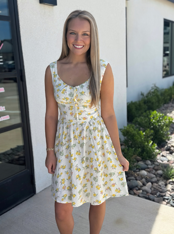 Lemon Dress - Tres Chic Boutique