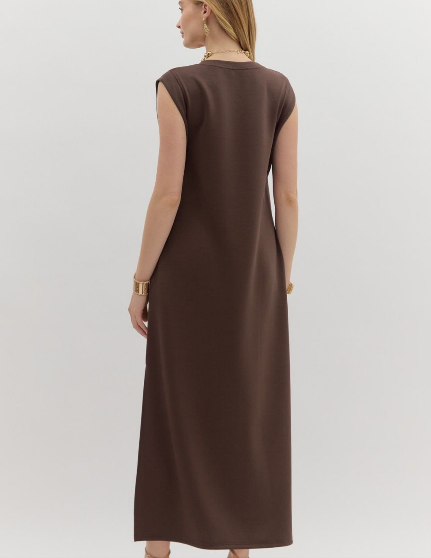 Maxi Dress- Brown - Tres Chic Boutique