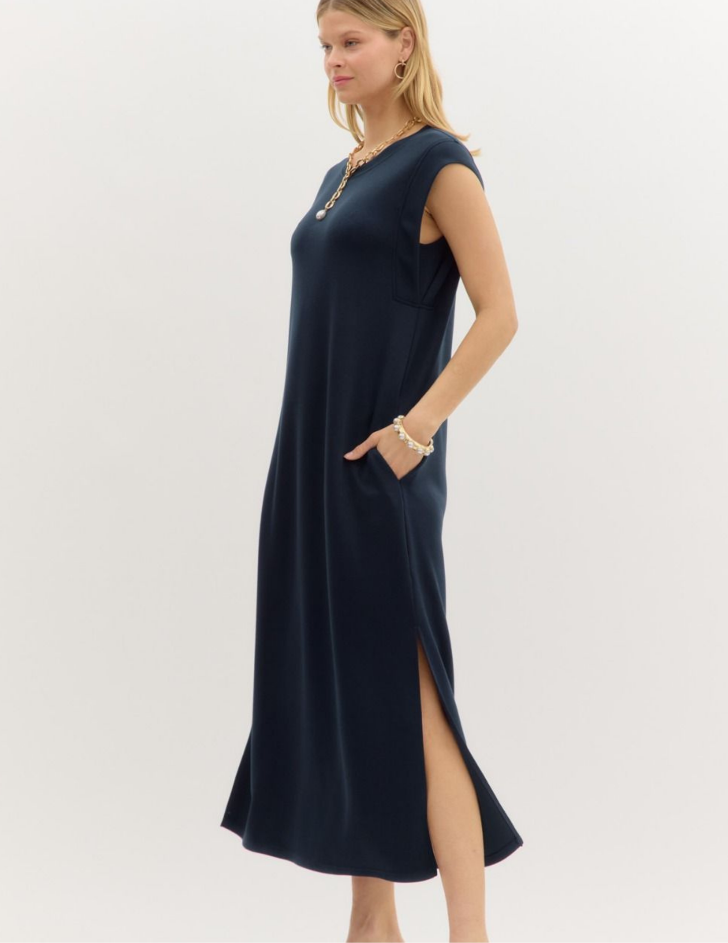Maxi Dress- Navy - Tres Chic Boutique