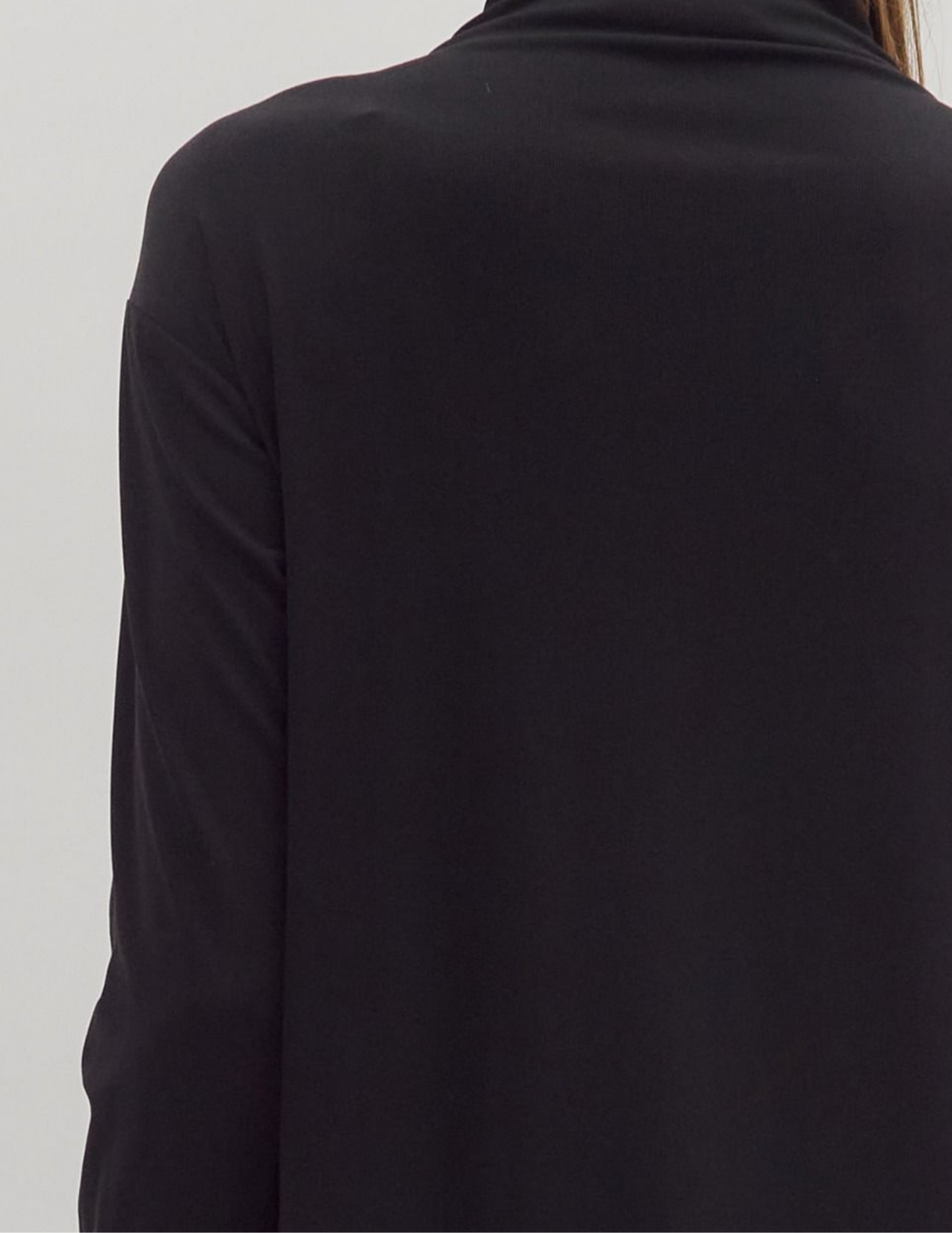 Mock Neck Maxi Dress- Black