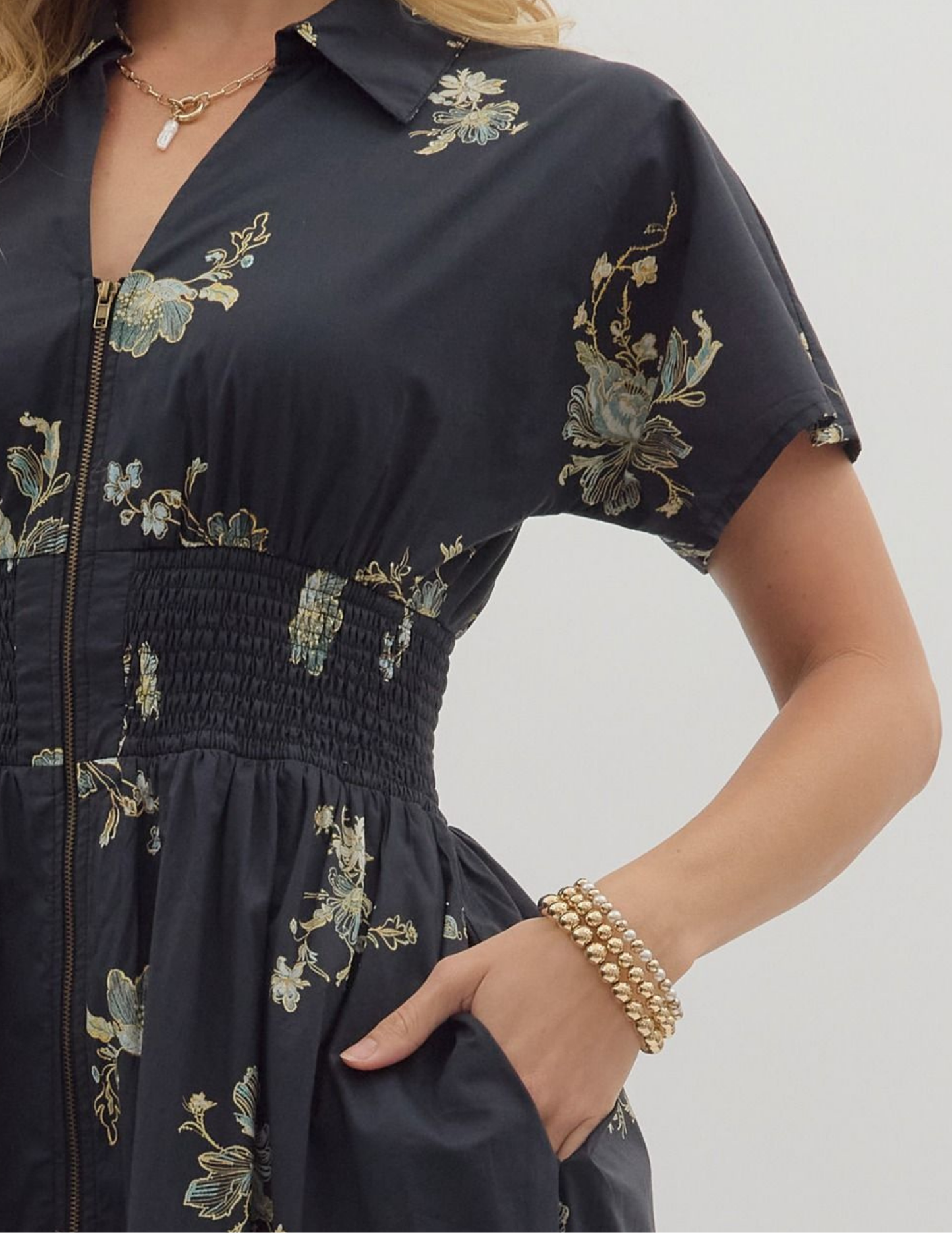 Pretty In Paisley Midi Dress- Black - Tres Chic Boutique