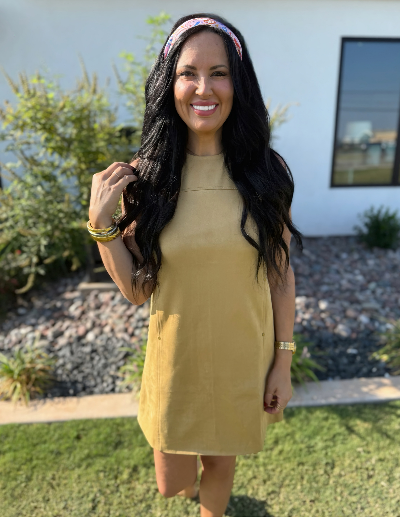 Suede Mini Dress - Tres Chic Boutique