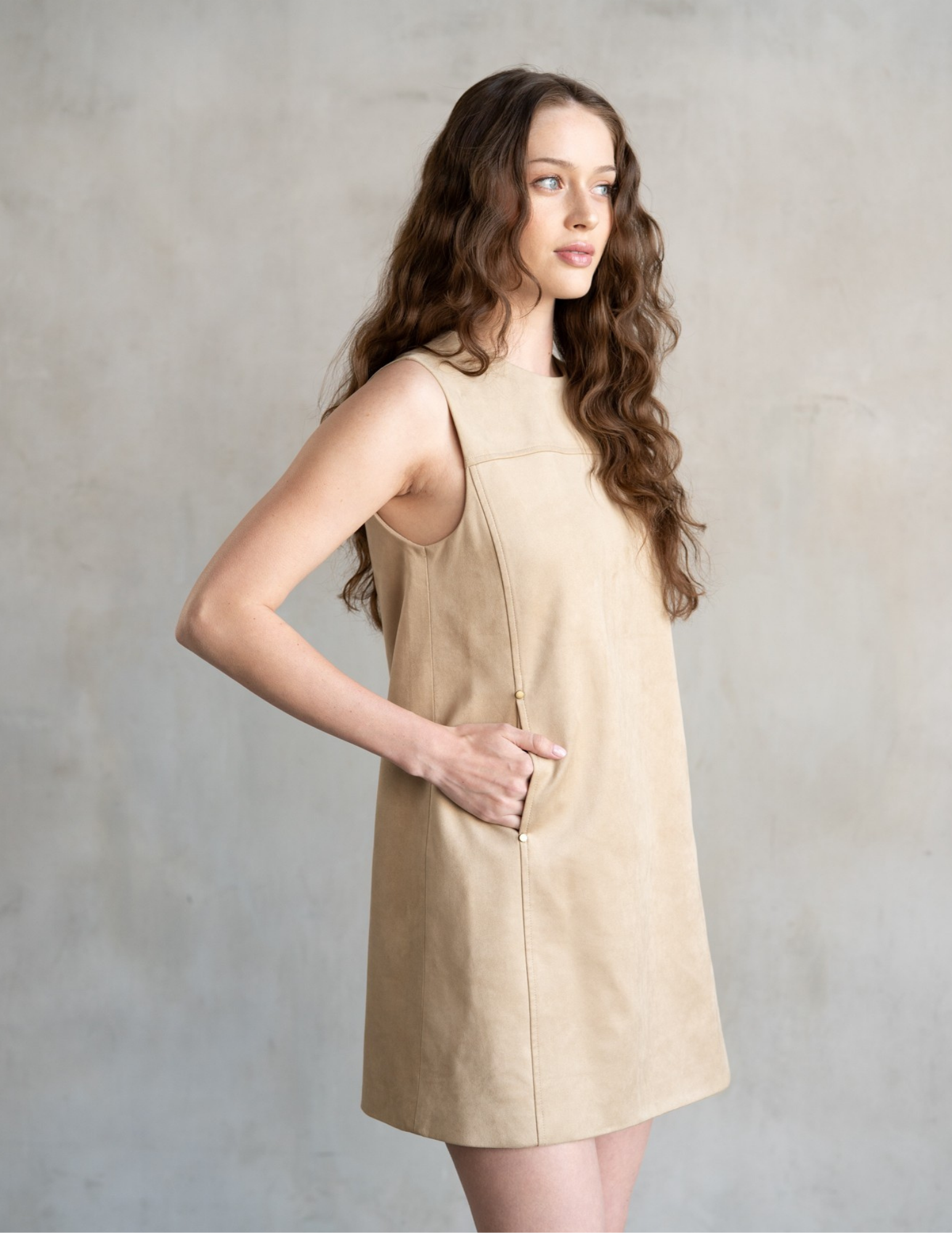 Suede Mini Dress - Tres Chic Boutique