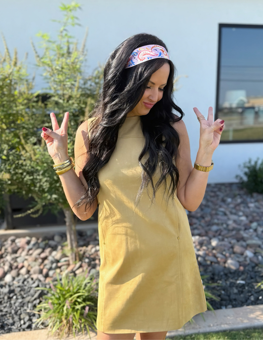 Suede Mini Dress - Tres Chic Boutique