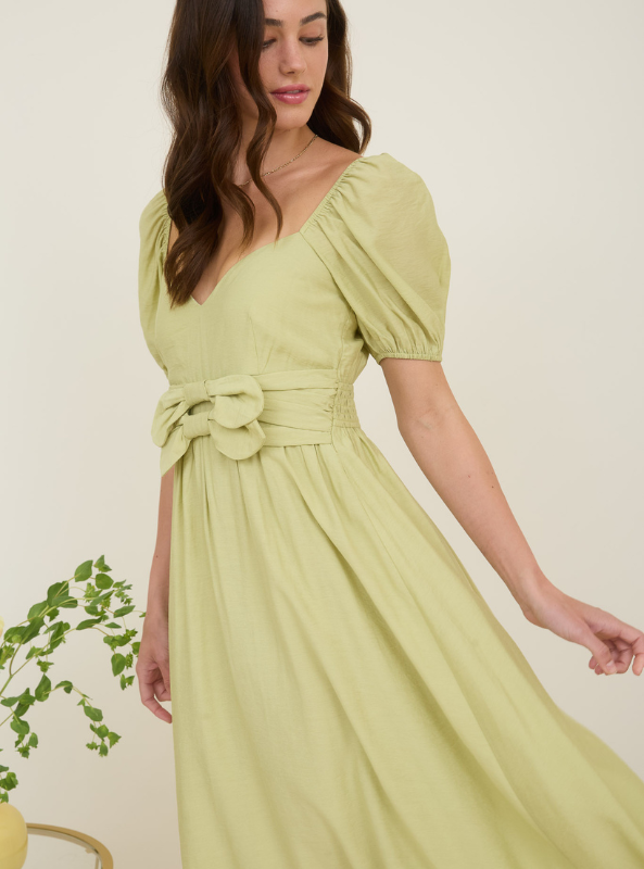 Sweetheart Neck Midi Dress - Tres Chic Boutique