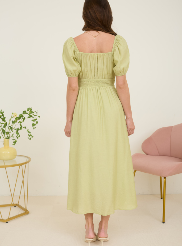 Sweetheart Neck Midi Dress - Tres Chic Boutique