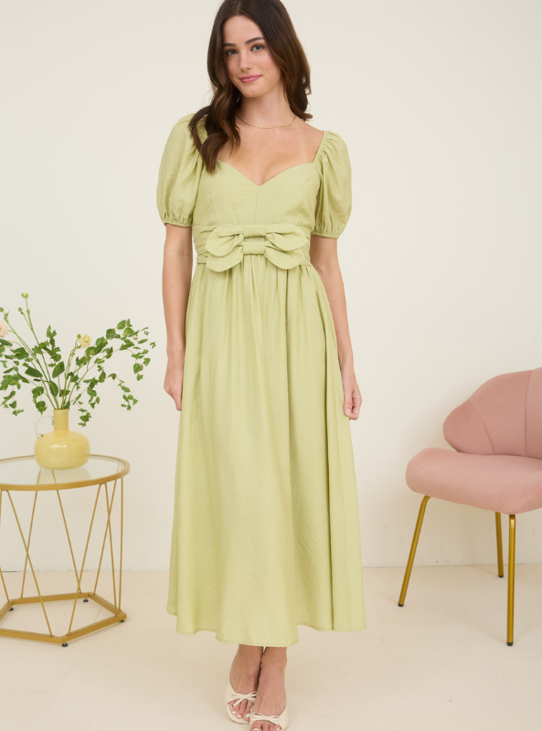 Sweetheart Neck Midi Dress - Tres Chic Boutique