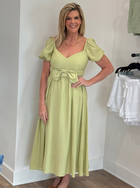 Sweetheart Neck Midi Dress