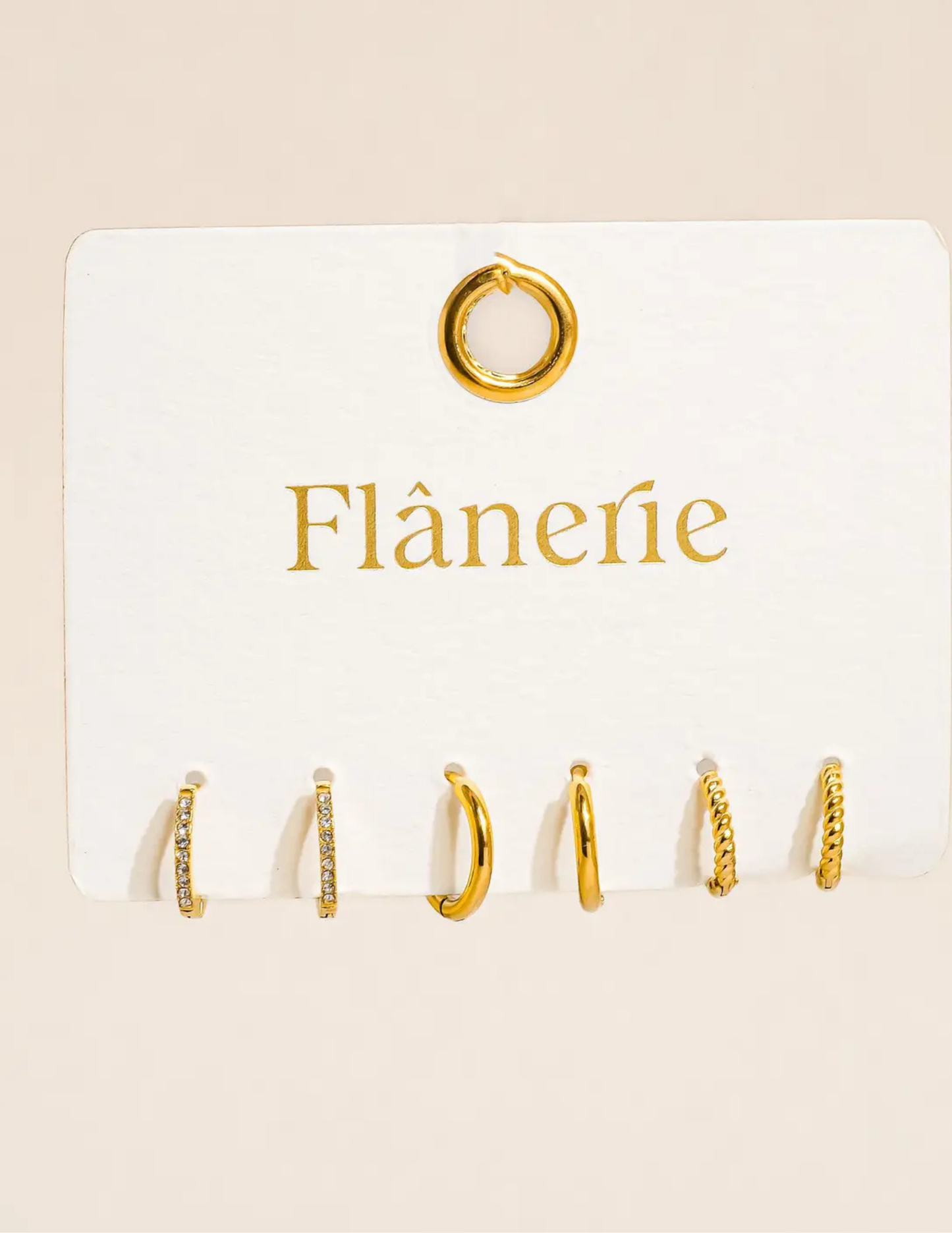 Claude 18K Gold Non-Tarnish Cz Hoops Earring - Tres Chic Boutique