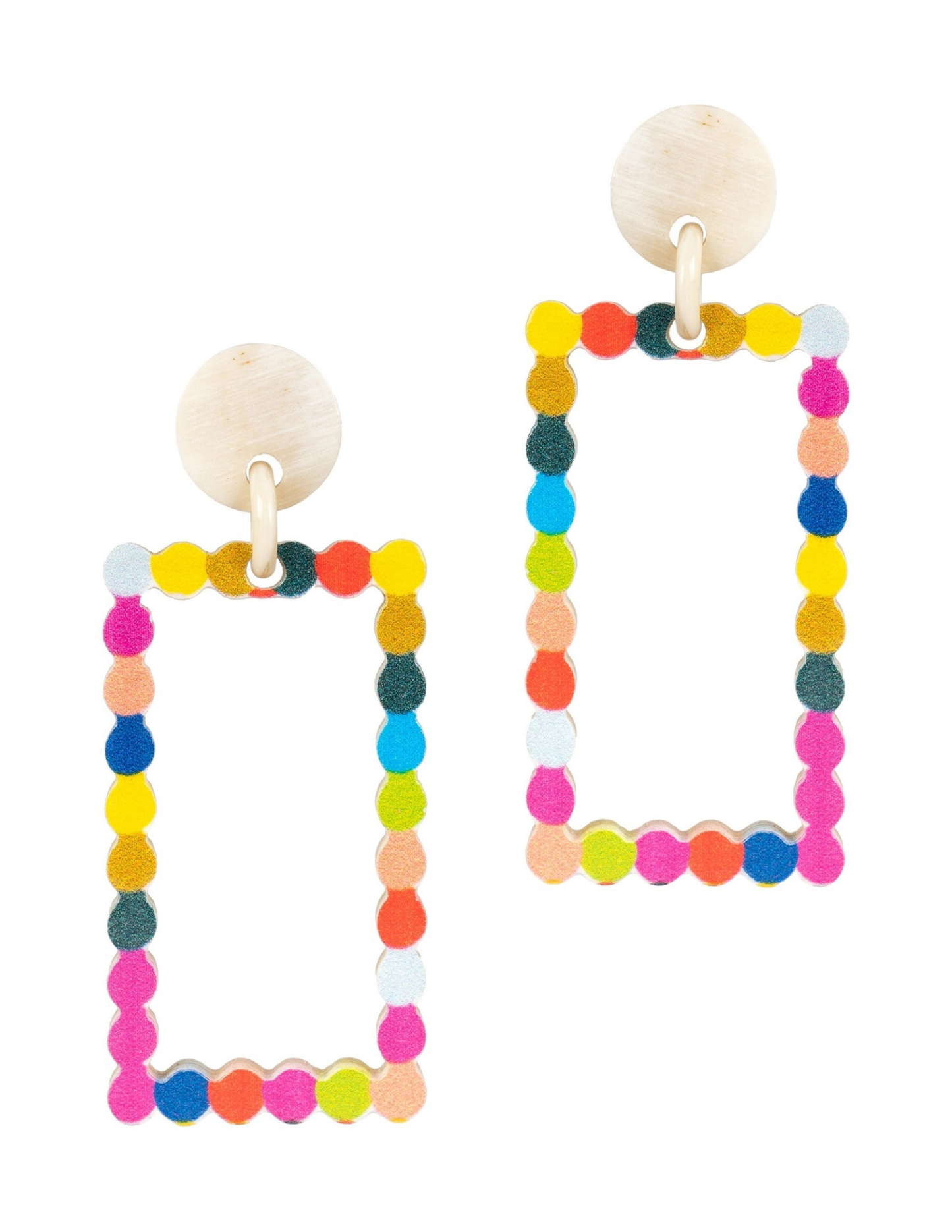 Colorful Dot Dangles Earrings