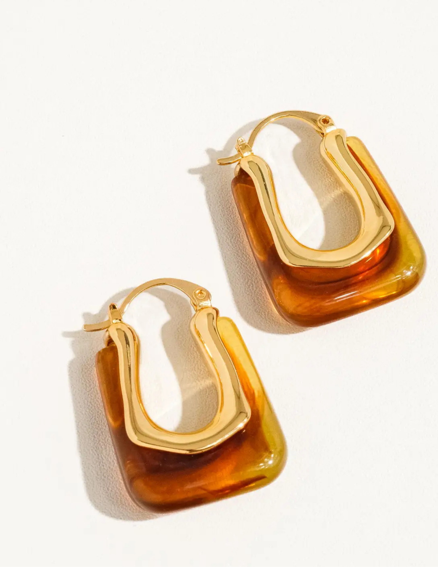 Talia 18K Gold U-Shaped Boho Hoop Earring - Tres Chic Boutique