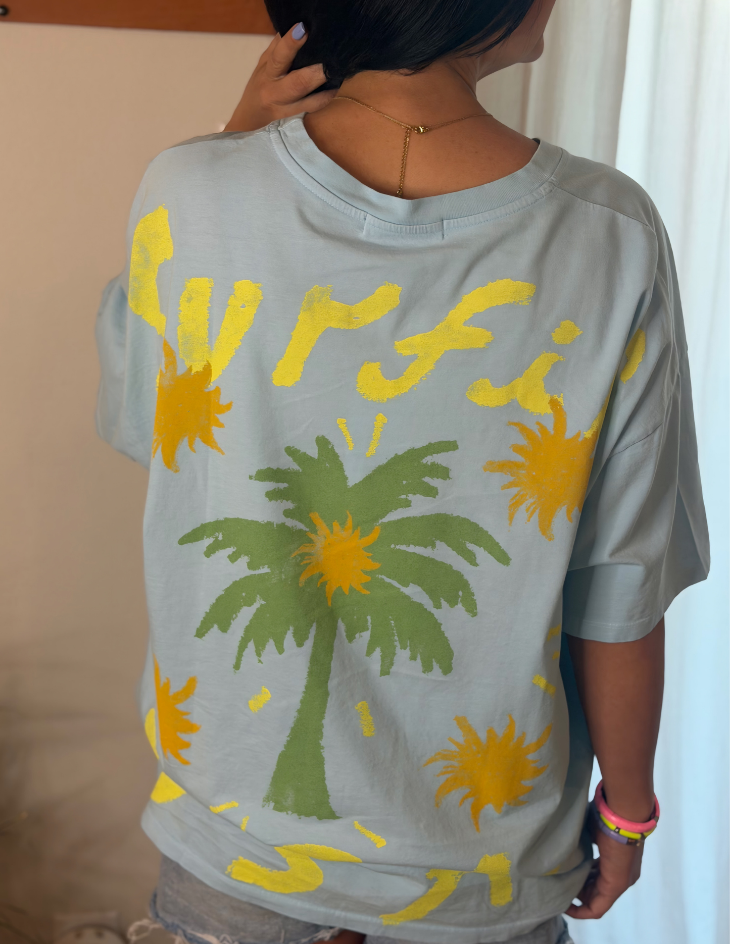 Beach Boys Doodles OS Tee- Bluey Blue