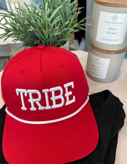 CA- Red Hat with White Tribe Embroidery