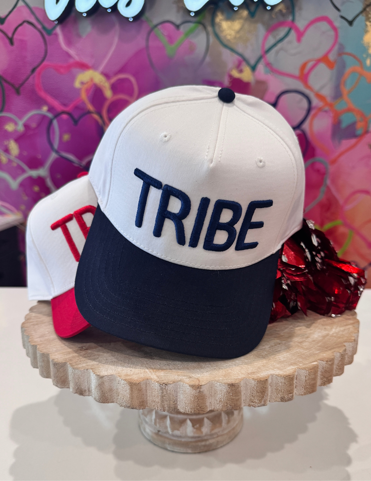 TRIBE Hat- White & Navy