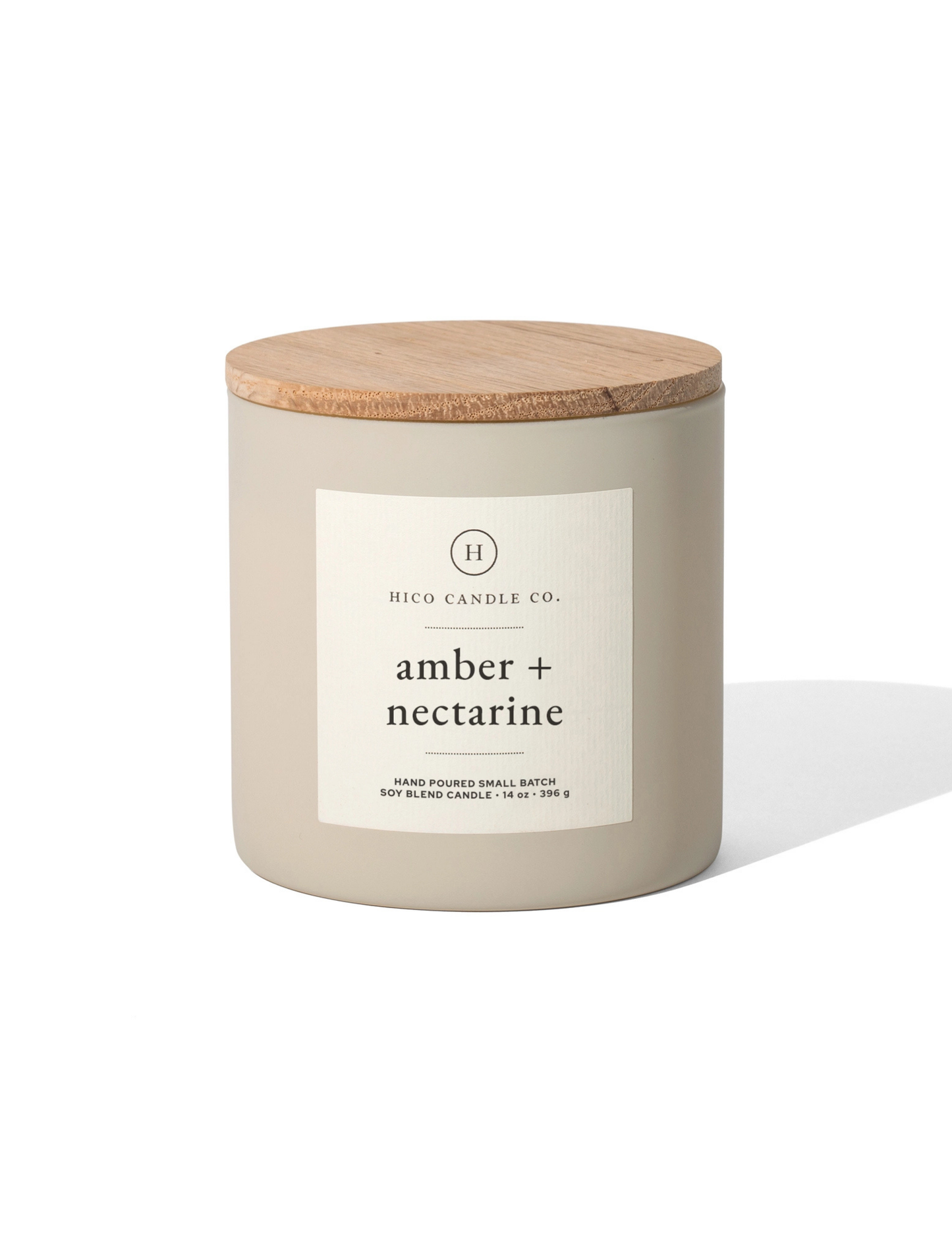 Hico Candle Co.- Amber + Nectarine 14oz. Candle - Tres Chic Boutique