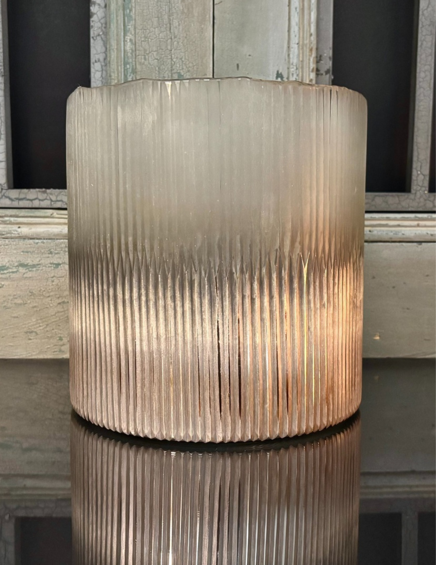 Frosted Bamboo Vessel 8x8"