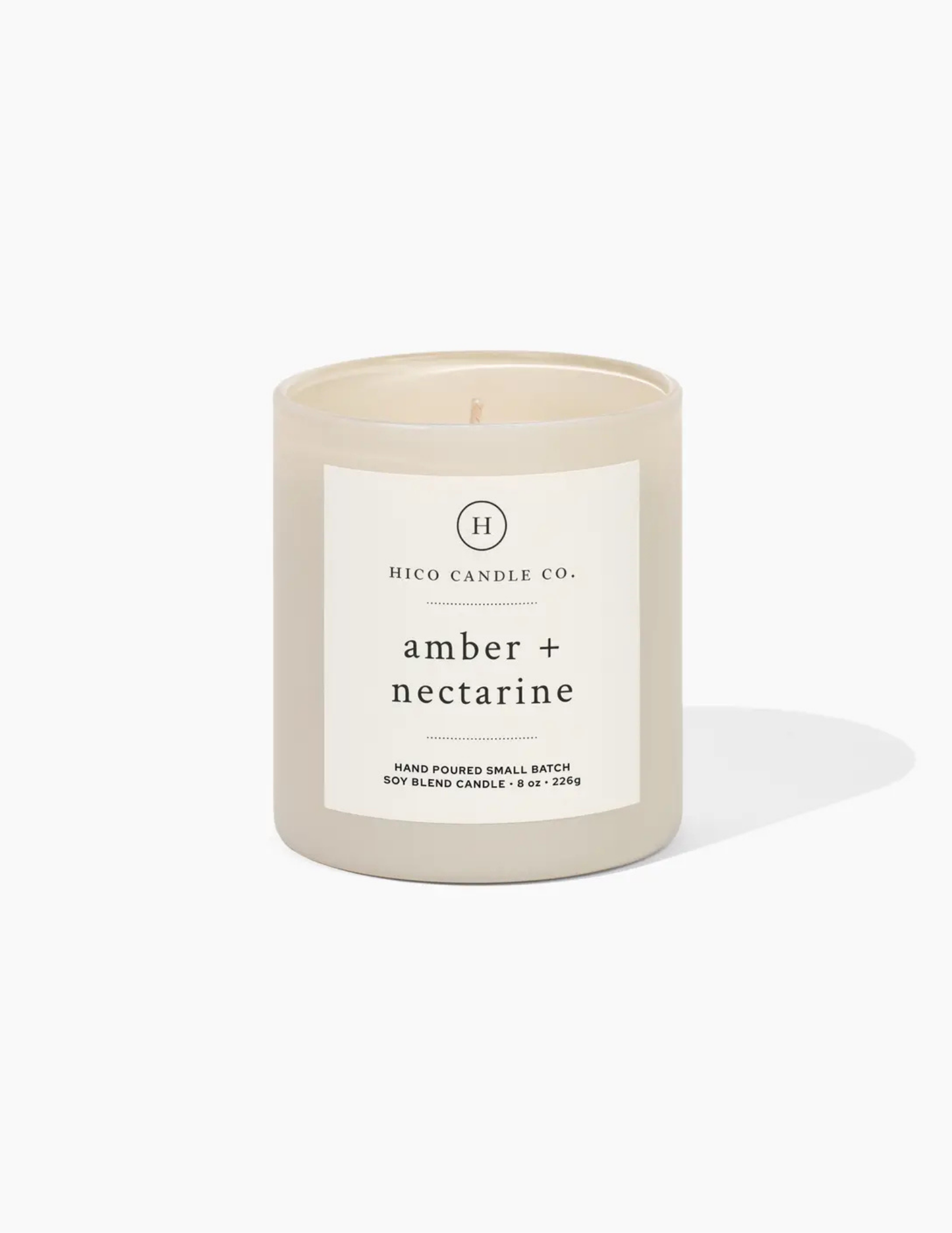 Hico Candle Co.- Amber + Nectarine 8oz. Candle - Tres Chic Boutique