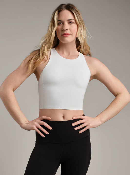 Rhone Apparel- Revive Longline Bra- Snow White - Tres Chic Boutique