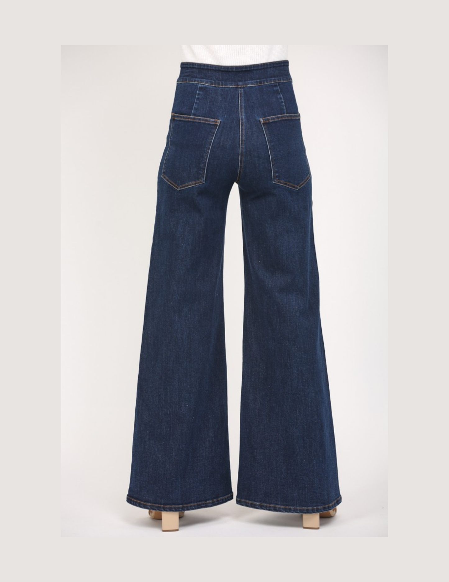 High Waisted Wide Leg Jean