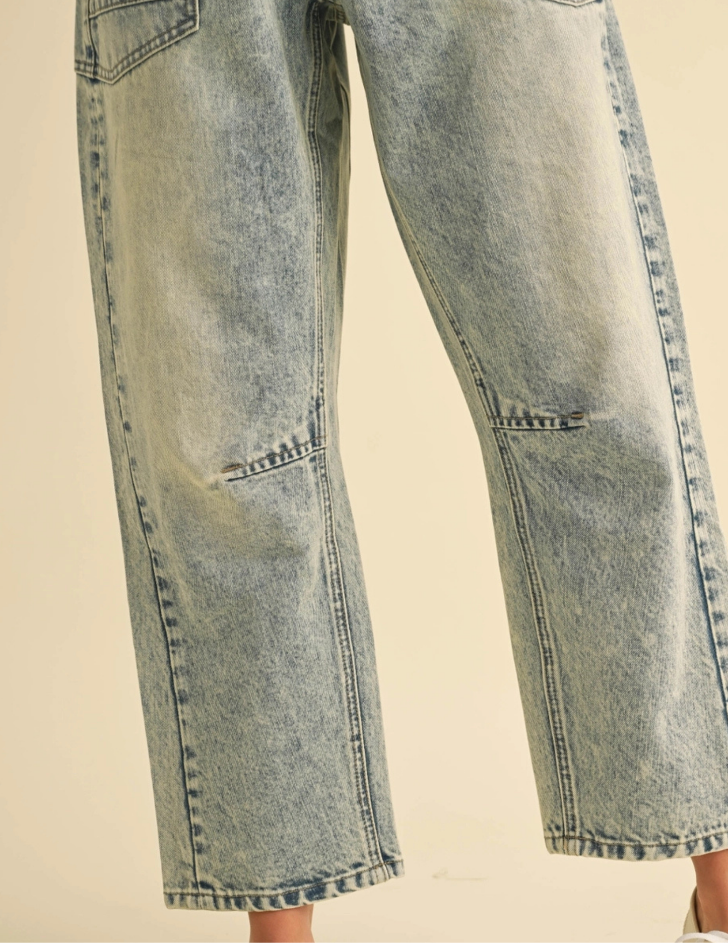 Washed Denim With Tie