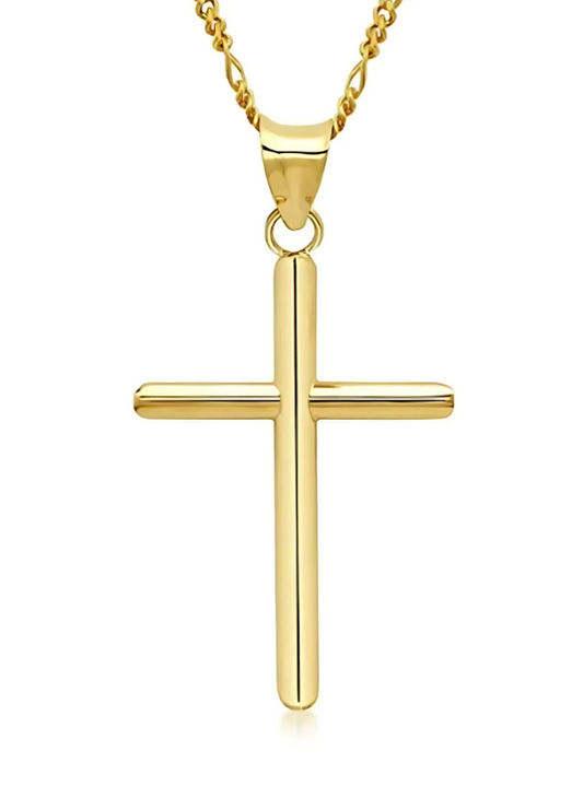 Large Gold Cross Necklace - Tres Chic Boutique