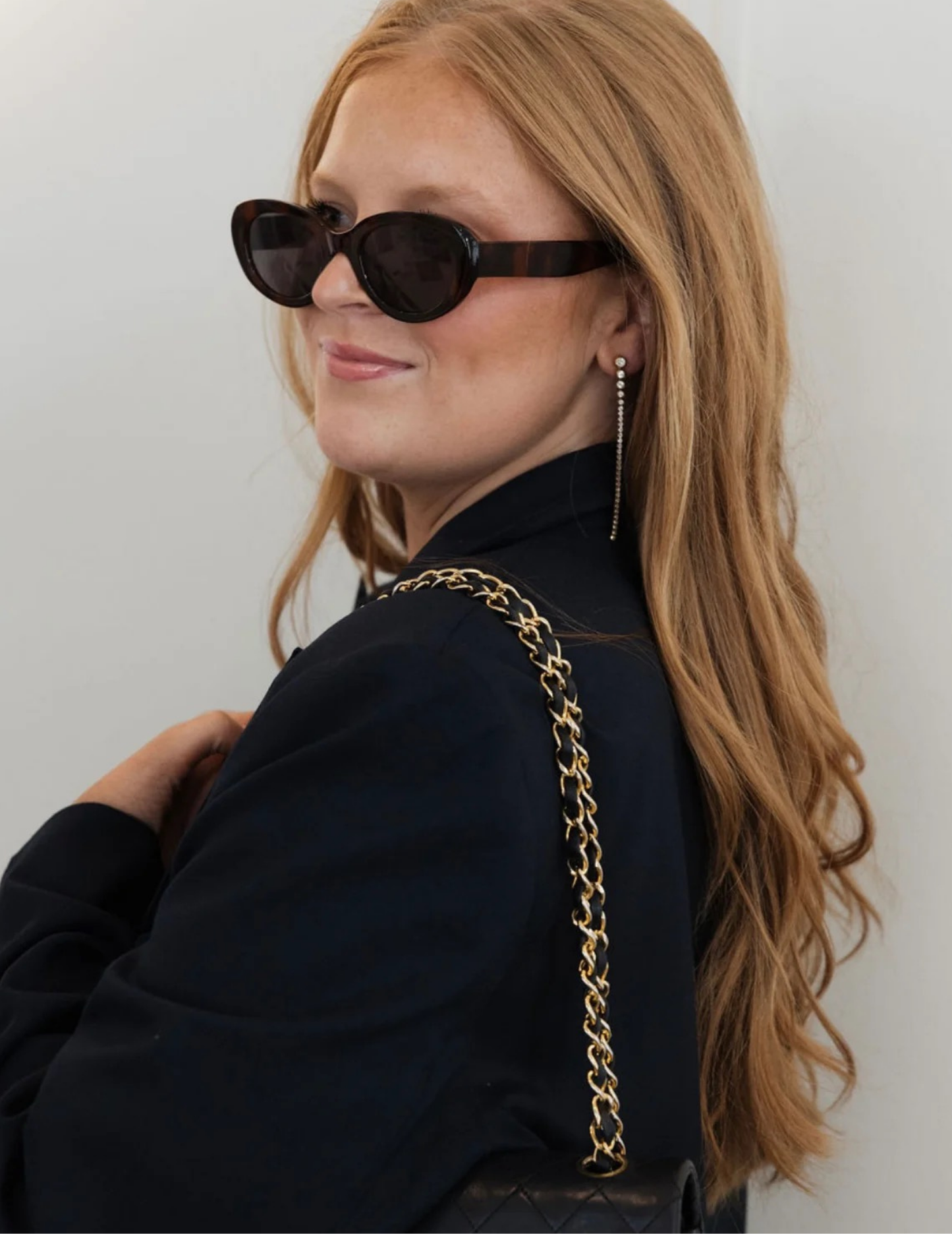 Rhinestone Gold Earrings