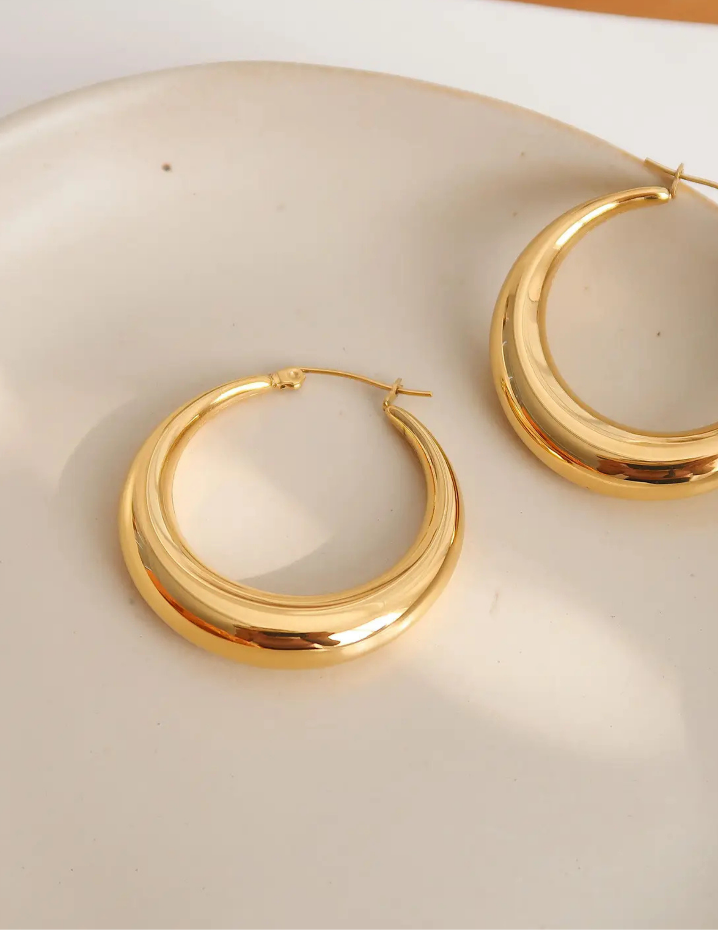 Galene Non-Tarnish Classic Large Hoop Earring - Tres Chic Boutique