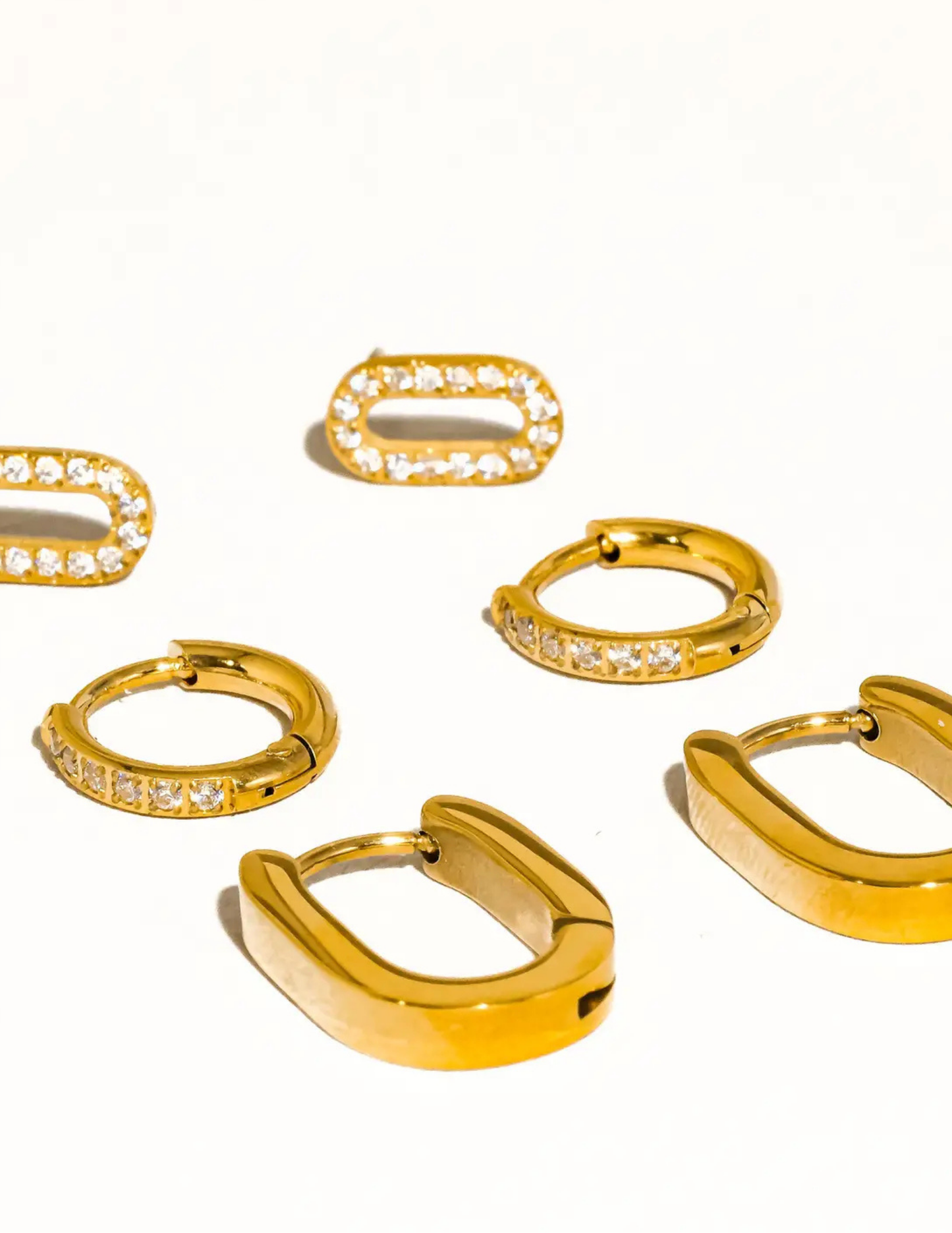 Orage 18K Gold Non-Tarnish Round Hoop Earring - Set of Three - Tres Chic Boutique